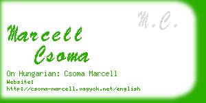 marcell csoma business card